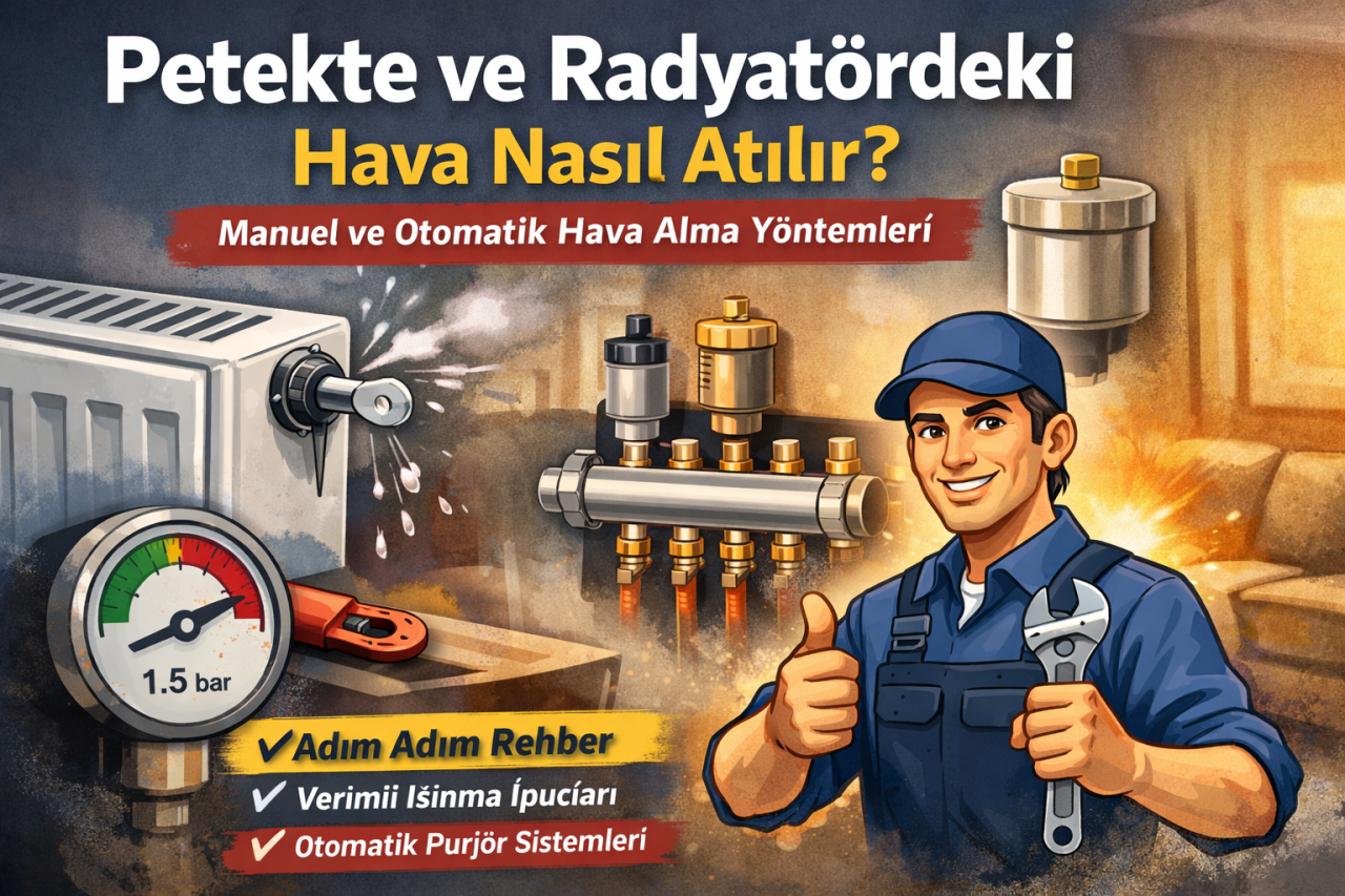 Petekte ve Radyatördeki Hava Nasıl Atılır? Otomatik Hava Alma Yöntemleri