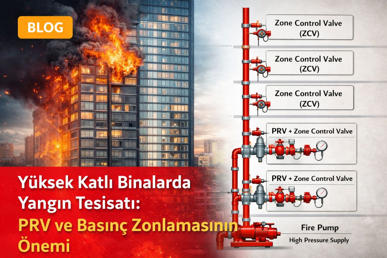 Yüksek Katlı Binalarda Yangın Tesisatı: PRV ve Basınç Zonlamasının Önemi