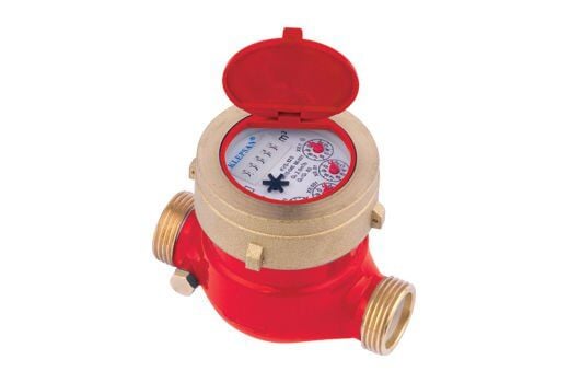 Klepsan KVS-12S DN20 Kuru Tip Çok Hüzmeli Kısa Sıcak Su Sayacı 110 mm