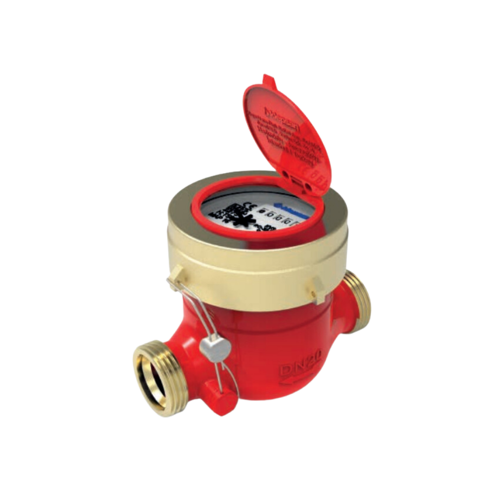 Klepsan KVS-12S DN20 Kuru Tip Çok Hüzmeli Kısa Sıcak Su Sayacı 110 mm