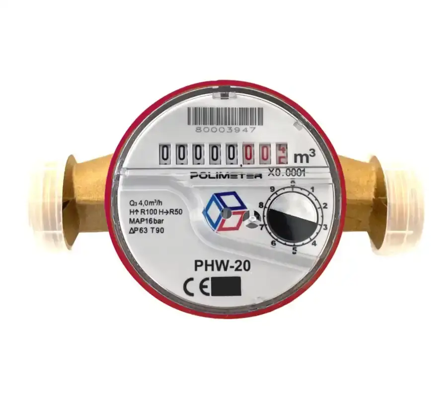Polimeter PHW-20 DN20 Tek Hüzmeli Sıcak Su Sayacı
