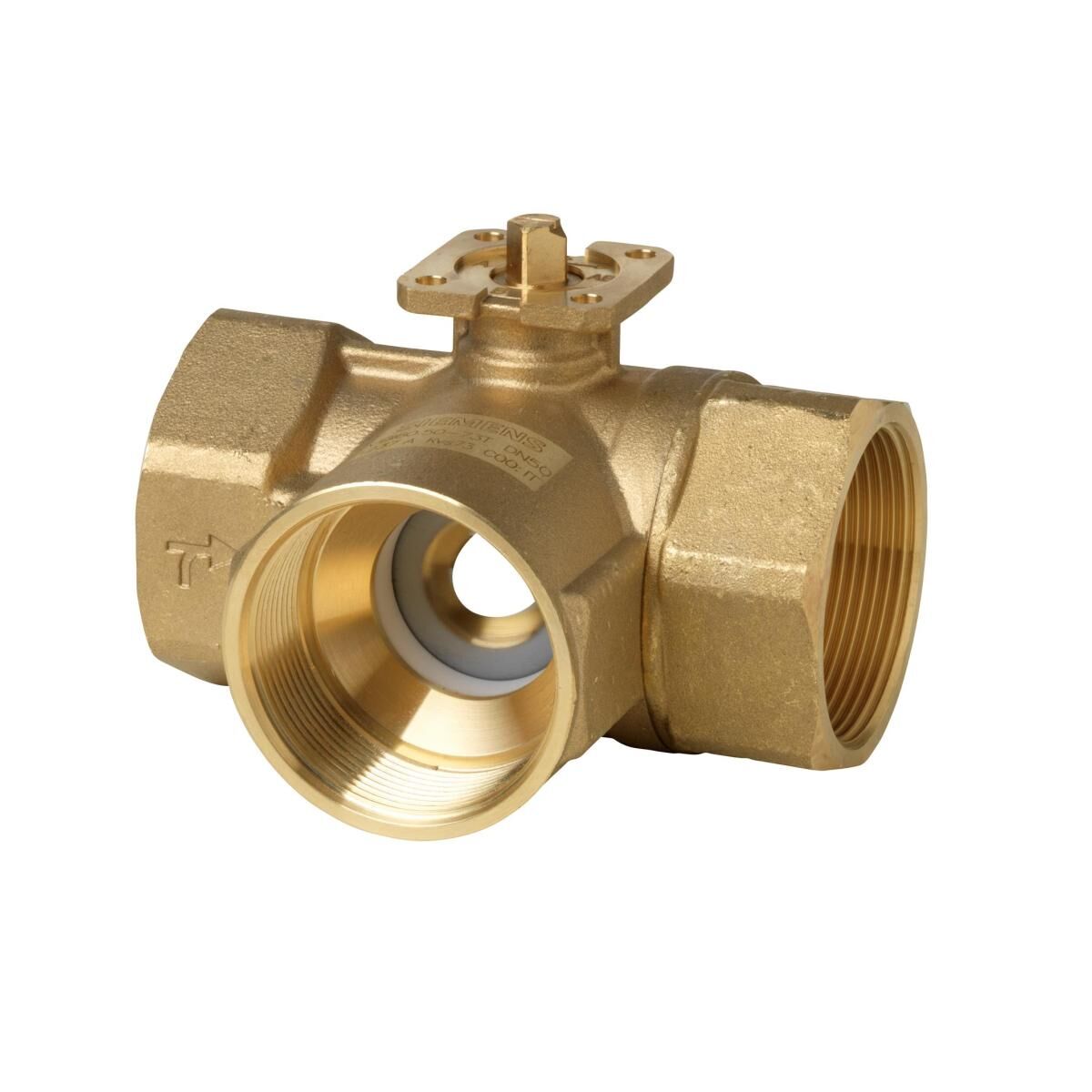 Siemens VBI60 İç Dişli 3 Yollu Yön Değiştirme Küresel Vanası PN40 DN50 (2”)