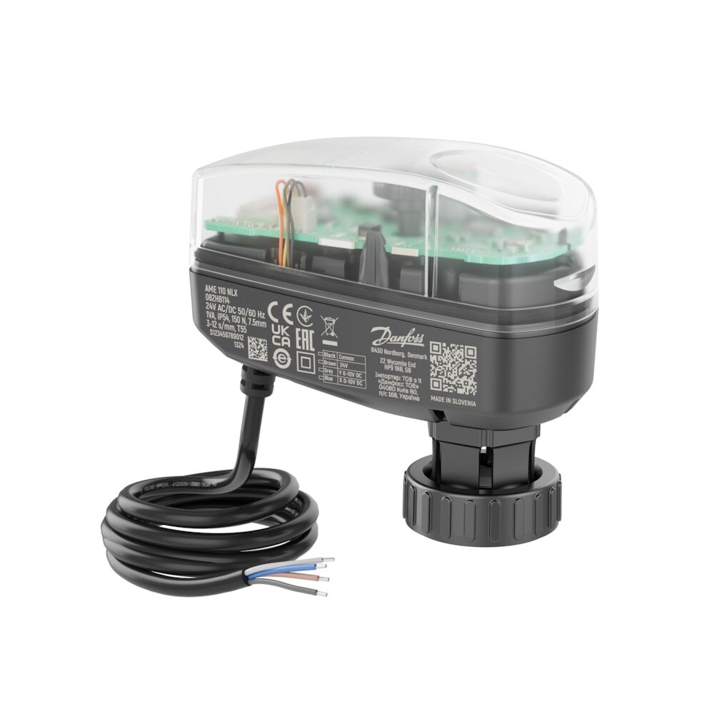 Danfoss AME 110 NLX 24V, Oransal vana motoru, Feedback, 0-10 V, 12 s/mm, 150 N (DN15-DN32) -Industry Pack (24'lü setler halinde sipariş edilir)