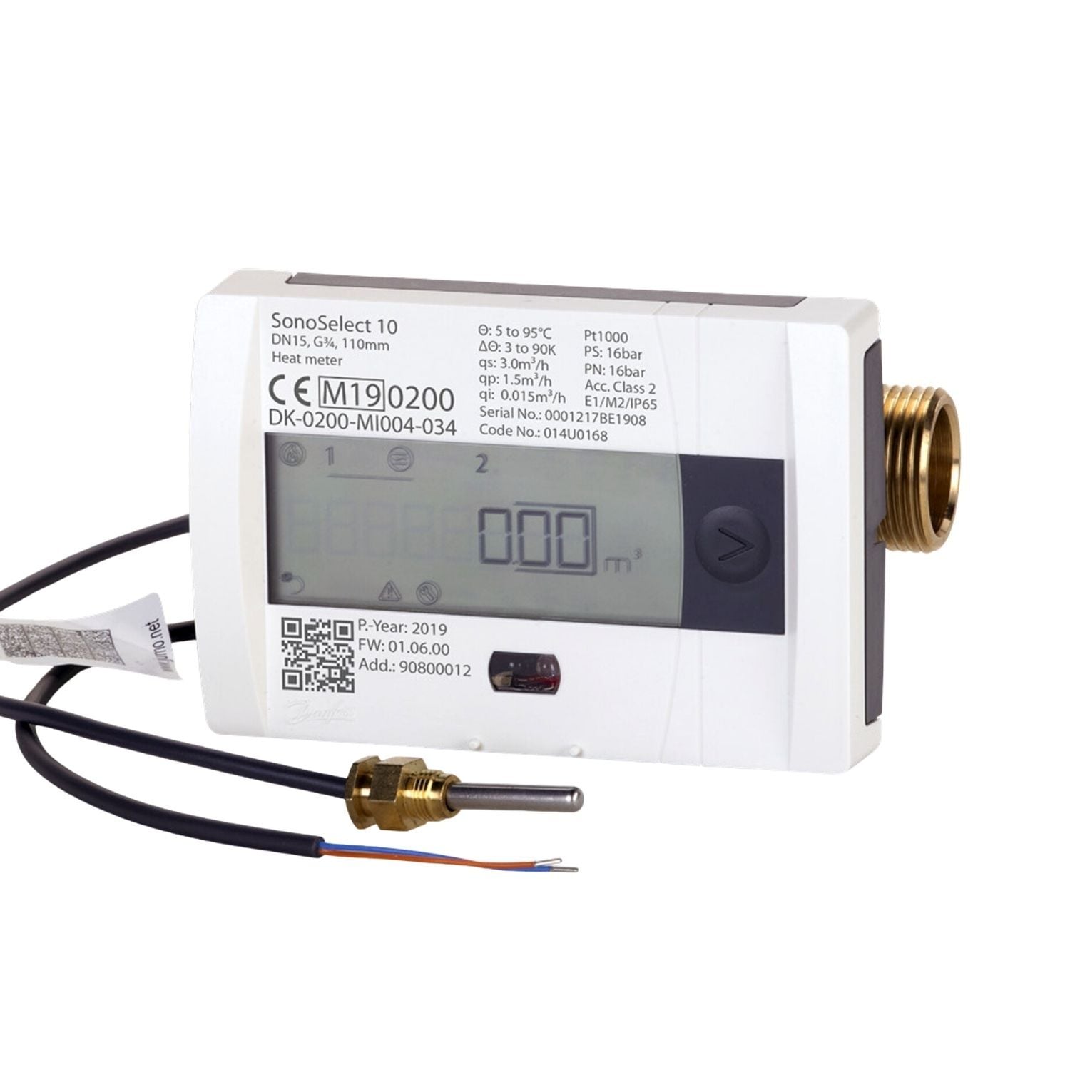 Danfoss SonoSafe 10 DN20 Ultrasonik Kalorimetre Isı Sayacı
