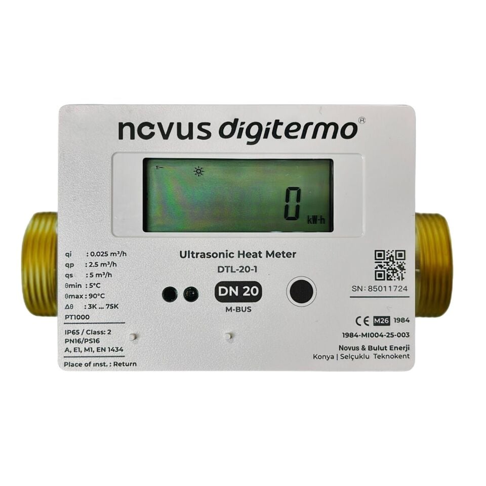 Novus Digitermo DTL-DN25 Ultrasonik Kalorimetre Isı Sayacı