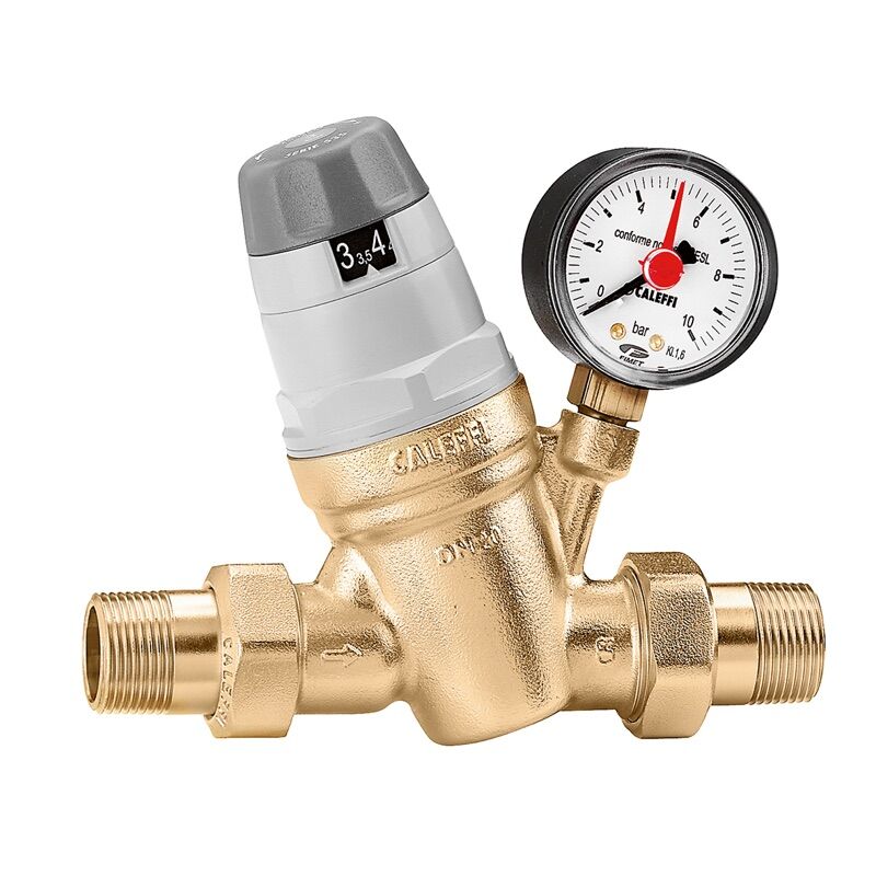 Caleffi 5350 Serisi Basınç Düşürücü Vana – Manometre Bağlantılı, Kartuşlu DN32 (1¼”)