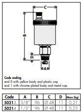 1/2 M Minical Otomatik Purjör - CALEFFİ - 502040