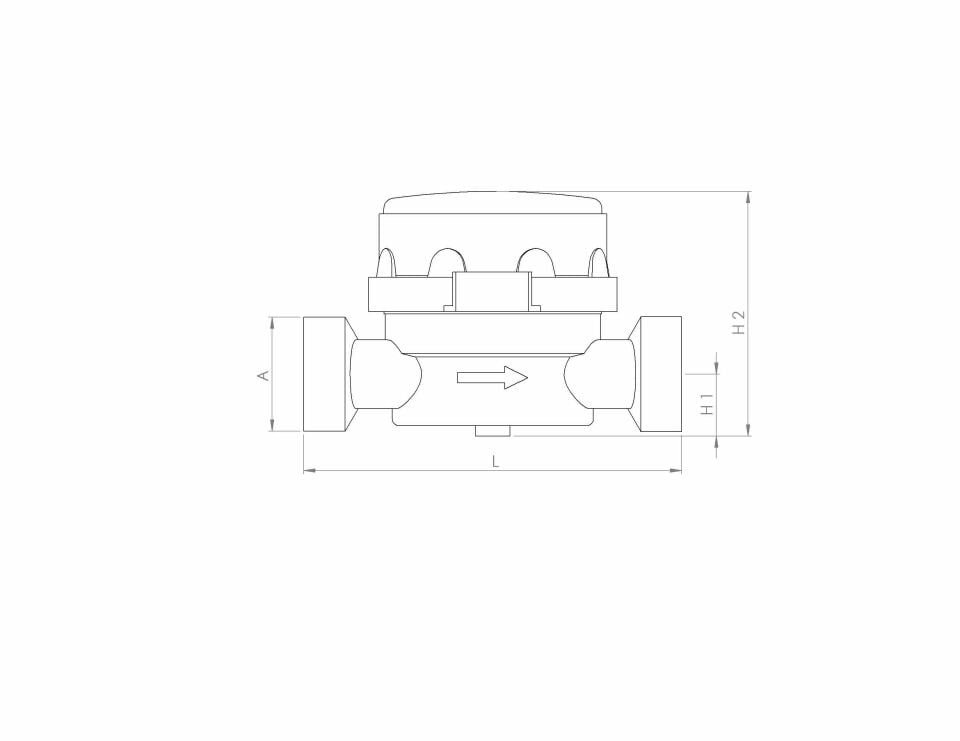 CEM KT13 DN20 Tek Hüzmeli Kuru Tip Soğuk Su Sayacı 110 mm
