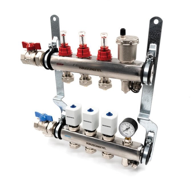 HausTherm Debi Ayarlı Kollektör Seti - Manifold Seti - Paslanmaz Çelik