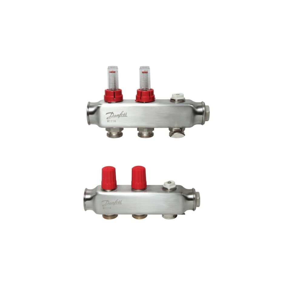 Danfoss SSM Otomasyona Uygun Debimetreli Paslanmaz Çelik Kollektör SSM-F (6 bar) - 2'li