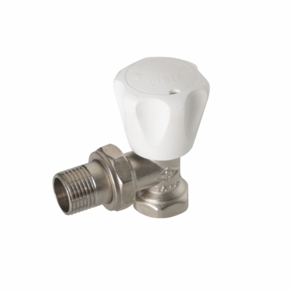 KALDE Straight Radiator Valve with Hexagonal Handwheel