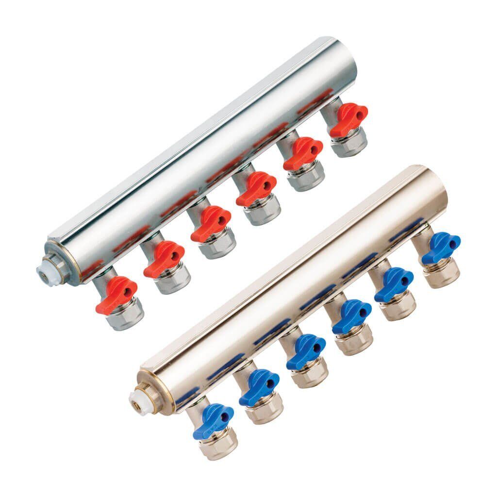 KAS - 3/8''  Mini Pirinç  Vanalı Kollektör (Adet)