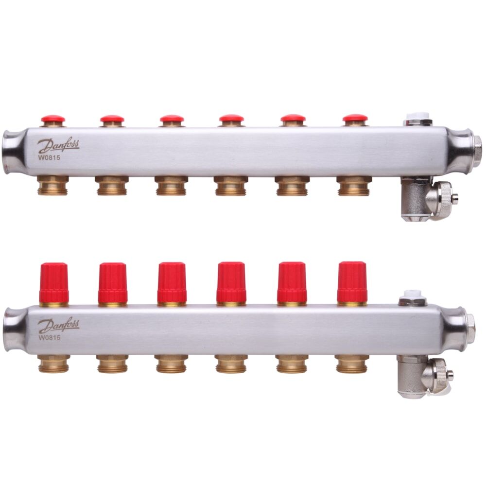 Danfoss SSM Otomasyona Uygun Debimetreli Paslanmaz Çelik Kollektör SSM (10 bar) - 6'lı