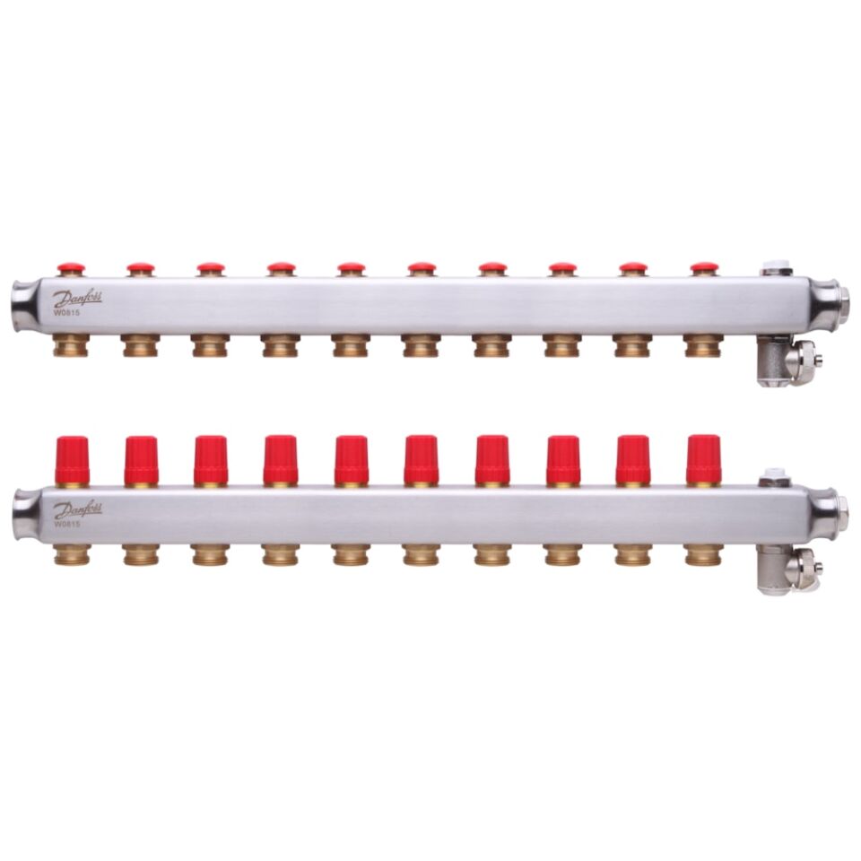 Danfoss SSM Otomasyona Uygun Debimetreli Paslanmaz Çelik Kollektör SSM (10 bar) - 10'lu