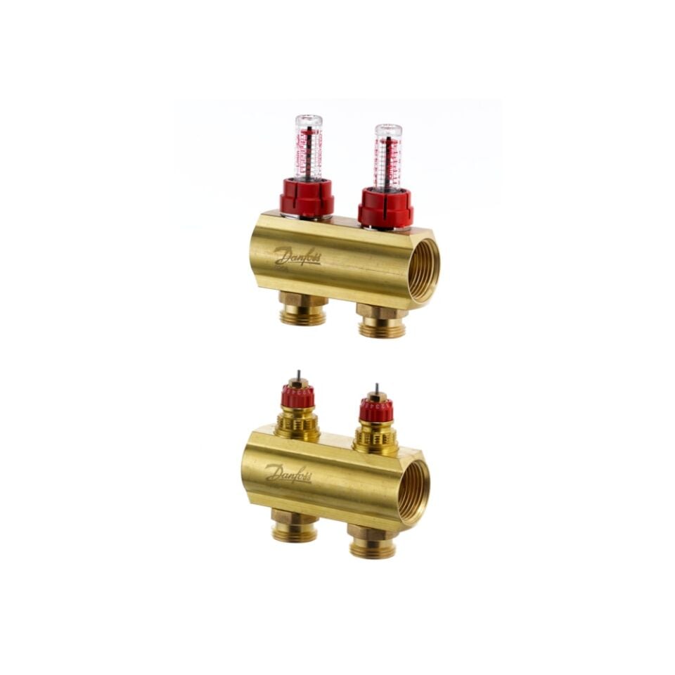Danfoss FHF 2F Otomasyona Uygun Debimetreli Pirinç Kollektör