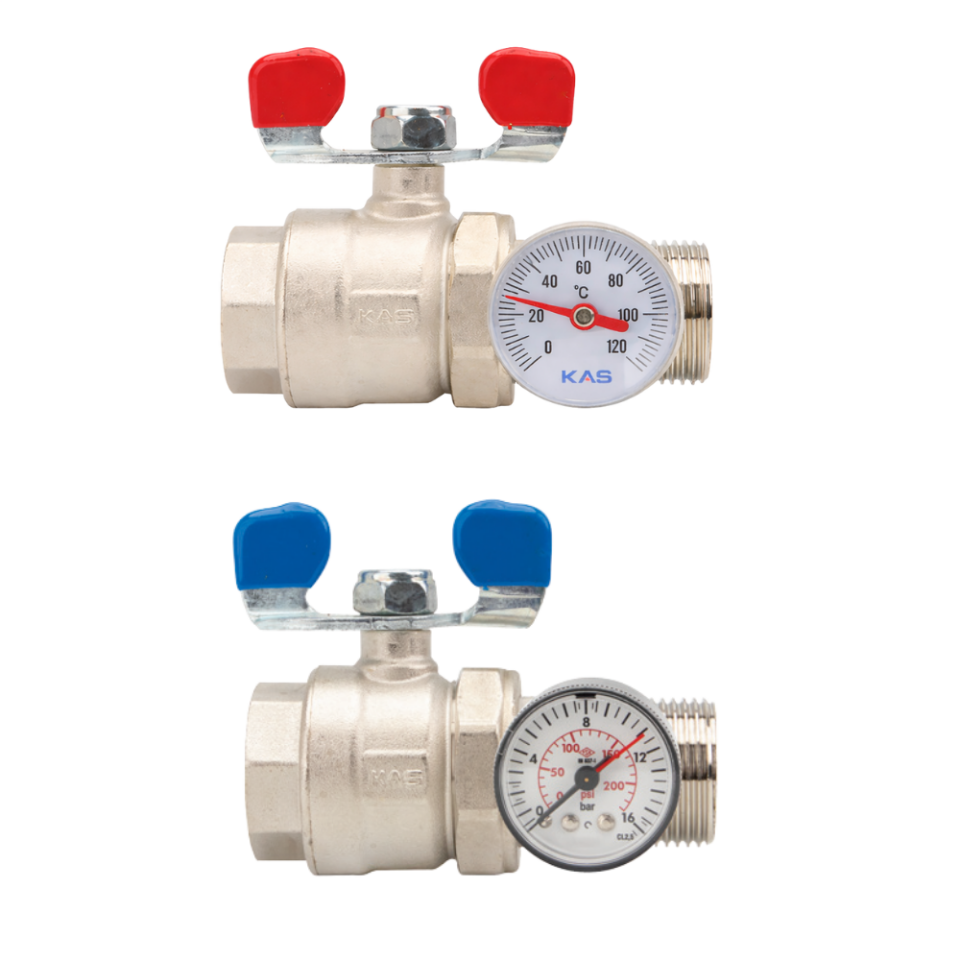 kolektör vanası manometre ve termometreli