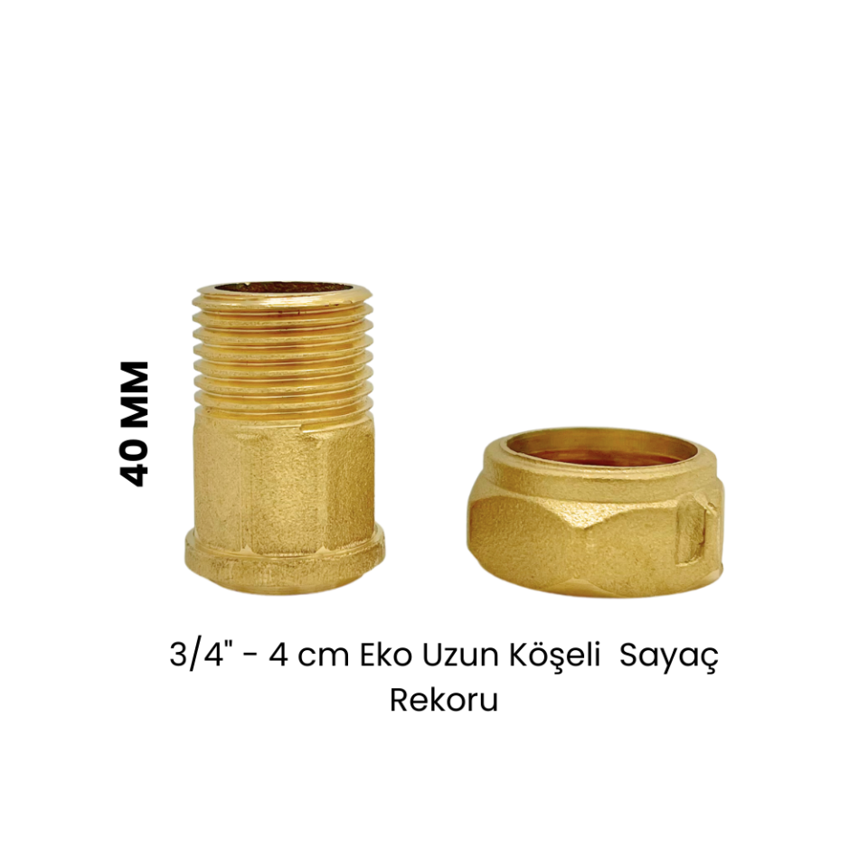 3/4'' Eko Uzun Köşeli - Sarı Saat-Sayaç Rekoru - NVS2907