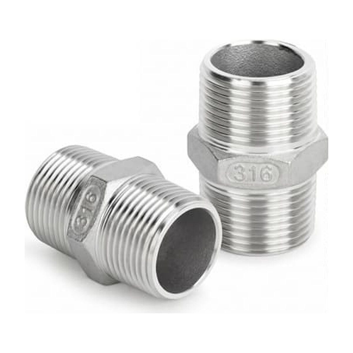 NVS AISI 316 Paslanmaz Çelik Altıgen Nipel (Hex)
