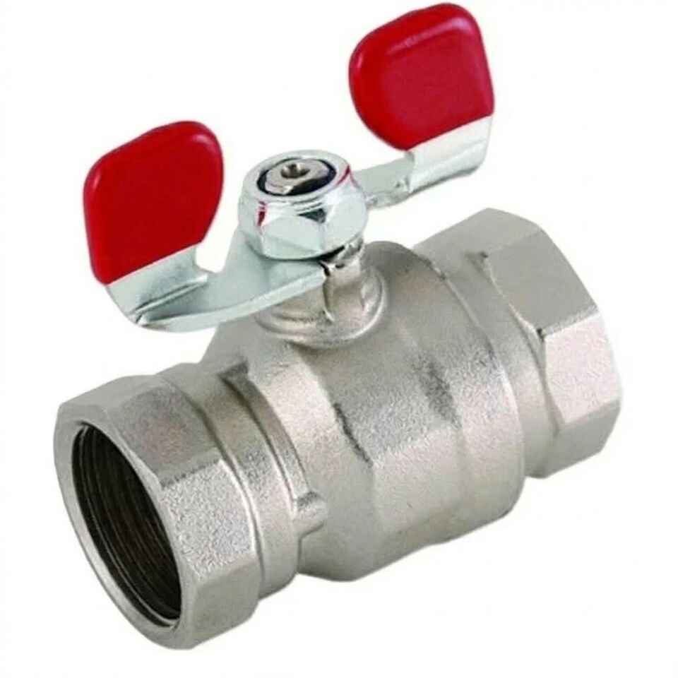 ECA PN25 Butterfly-Handle Ball Valve, Female × Female