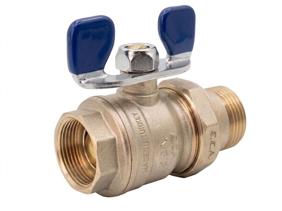 ECA PN25 Butterfly-Handle Ball Valve, Union Type