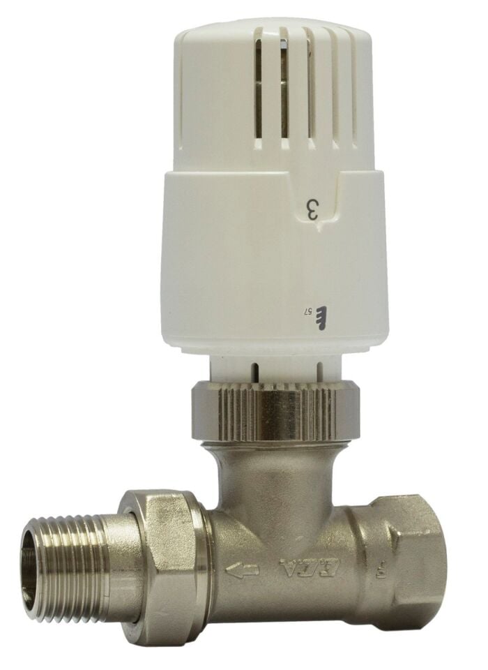 Termostatik Radyatör Valfi, Düz 1/2''
