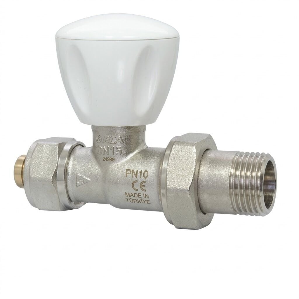 ECA Radiator Valve, PEX Straight, 1/2″