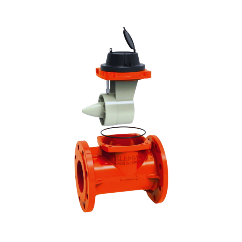 KLEPSAN - Woltman Tipi Sıcak Su Sayacı (BÜYÜK ÇAP)