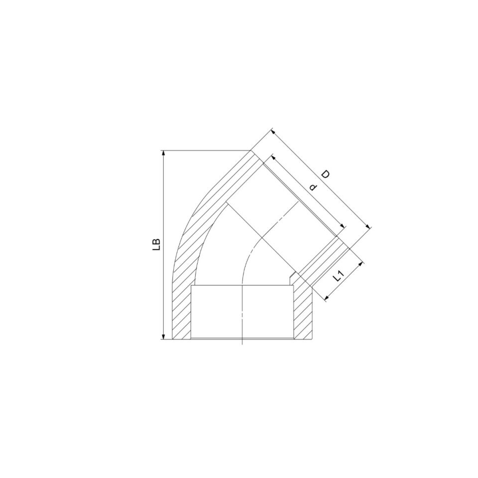 GF+ Aquasystem PP-R Elbow 45°