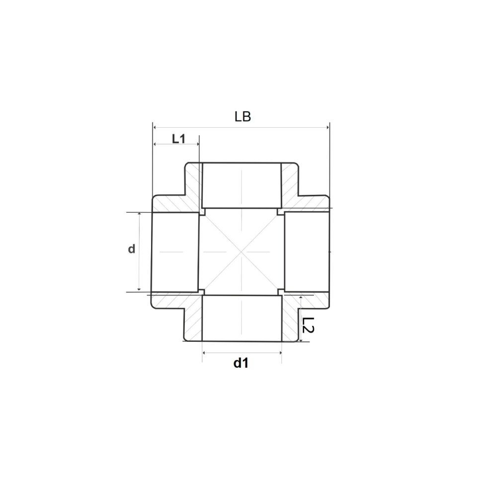 GF+ Aquasystem PP-R Reducing Cross