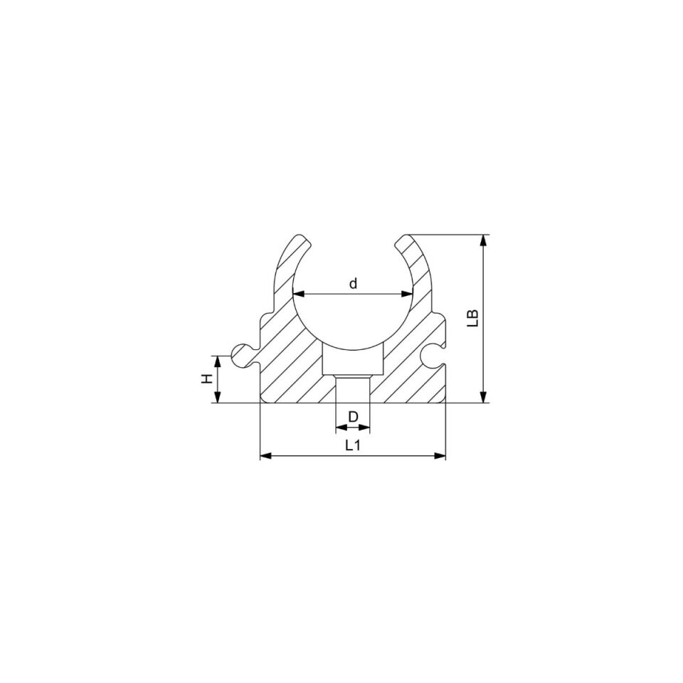 GF+ Aquasystem PP-R Pipe Clip (Single)
