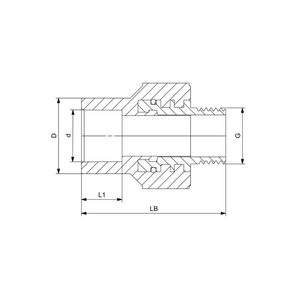 GF+ Aquasystem PP-R Male Threaded Adapter (Round)