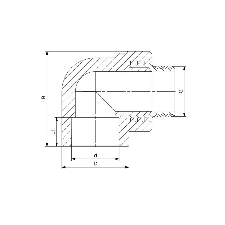GF+ Aquasystem PP-R Male Threaded Elbow