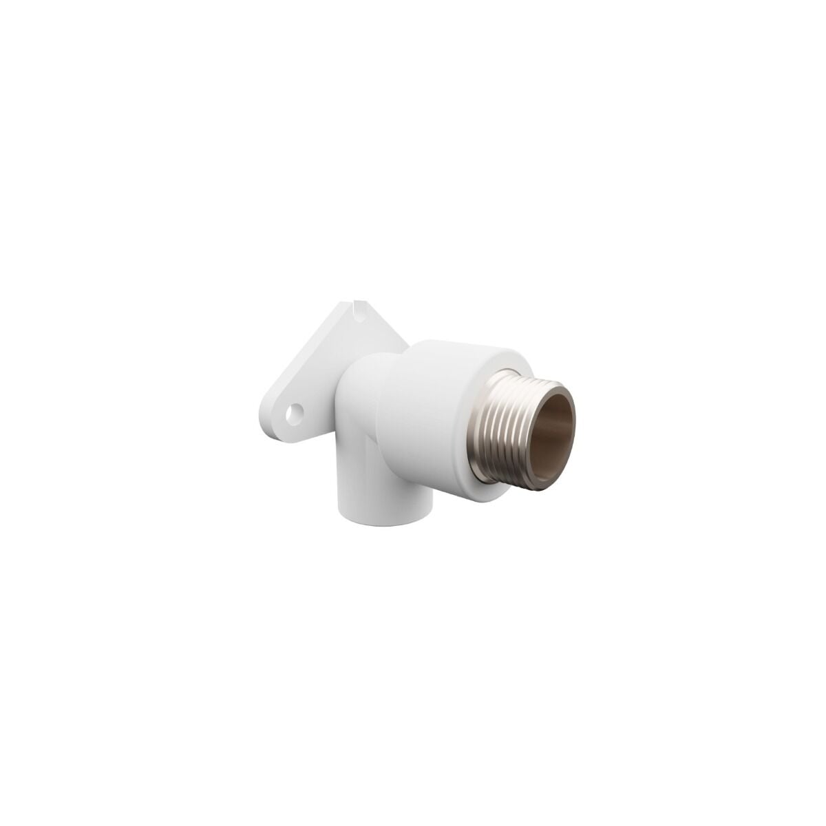GF+ Aquasystem PP-R Male Threaded Wall Elbow (with mounting plate) 25 mm - 3/4″
