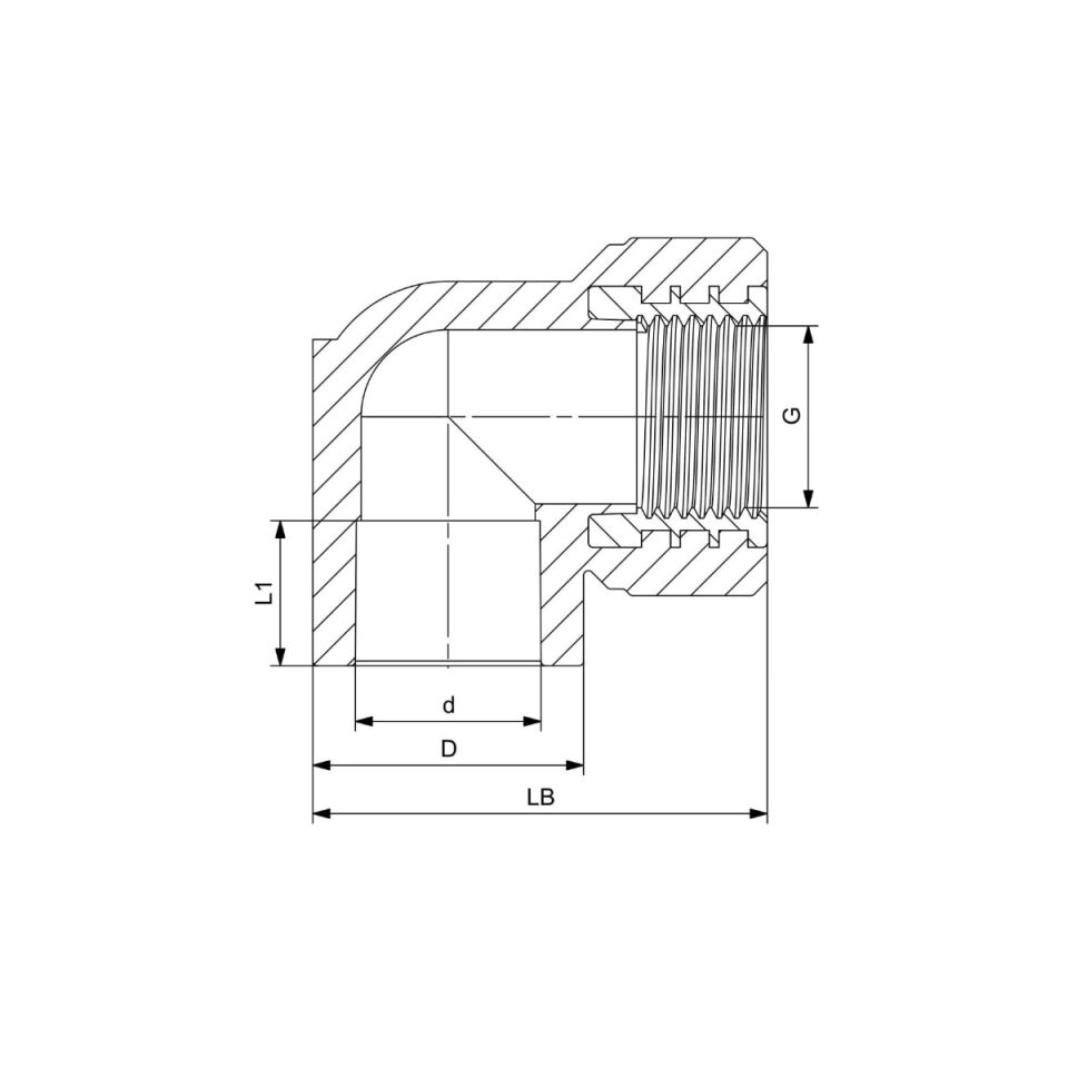 GF+ Aquasystem PP-R Female / Male Threaded Faucet Connection