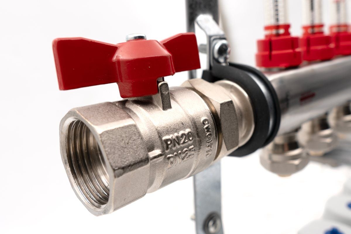 Haustherm Kollektör Kesme Vanası Çifti Seti 1'' İç Dişli × 1'' Dış Dişli