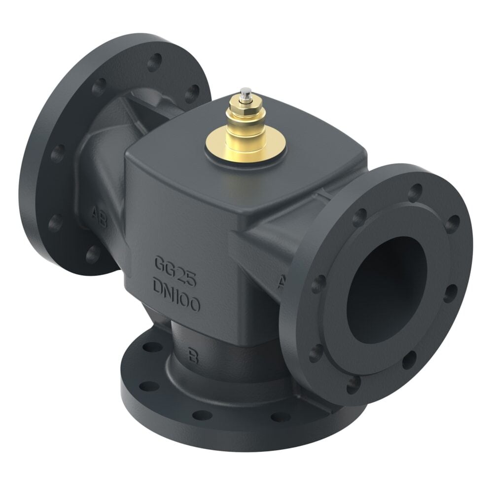 Danfoss VF 3 PN16 flanşlı, döküm, 3 yollu lineer Vana Gövdesi DN100 (4”)