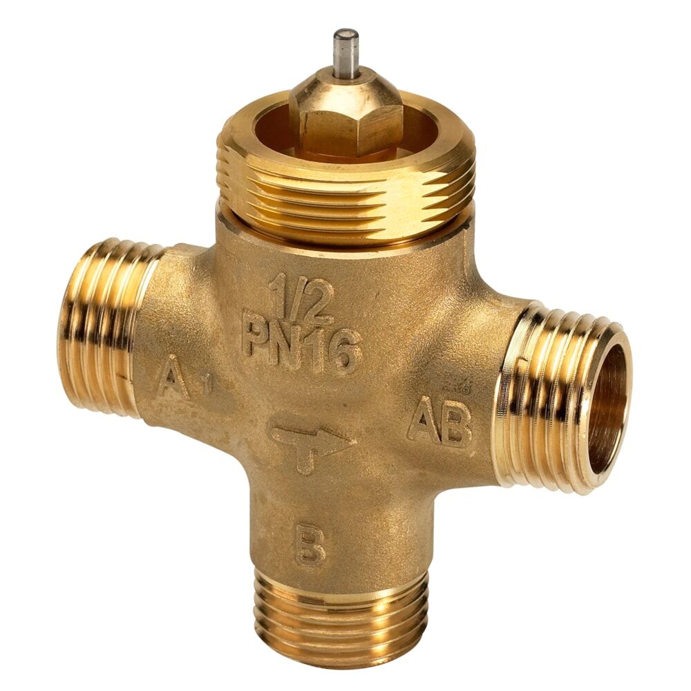 Danfoss VZL 3 PN16 dış dişli pirinç 3 yollu vana gövdesi DN15 (½”)