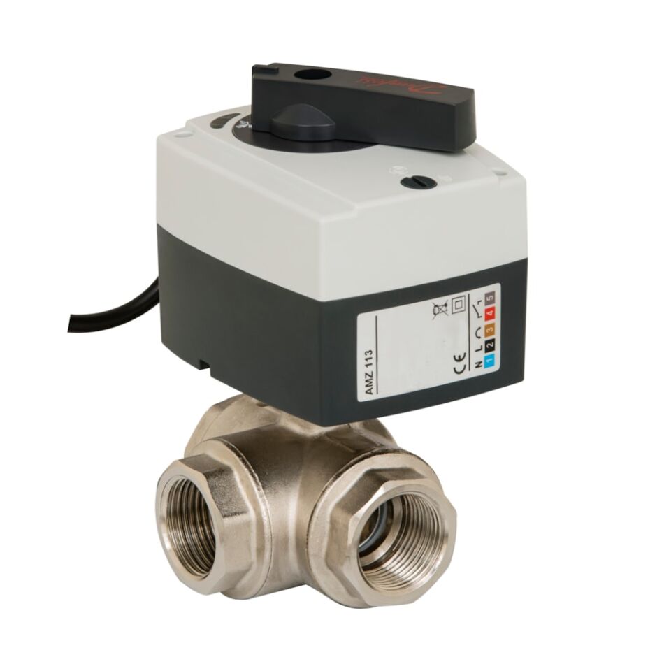 Danfoss AMZ 113 24V On-Off, 3 yollu motorlu küresel vana DN32 (1¼”)