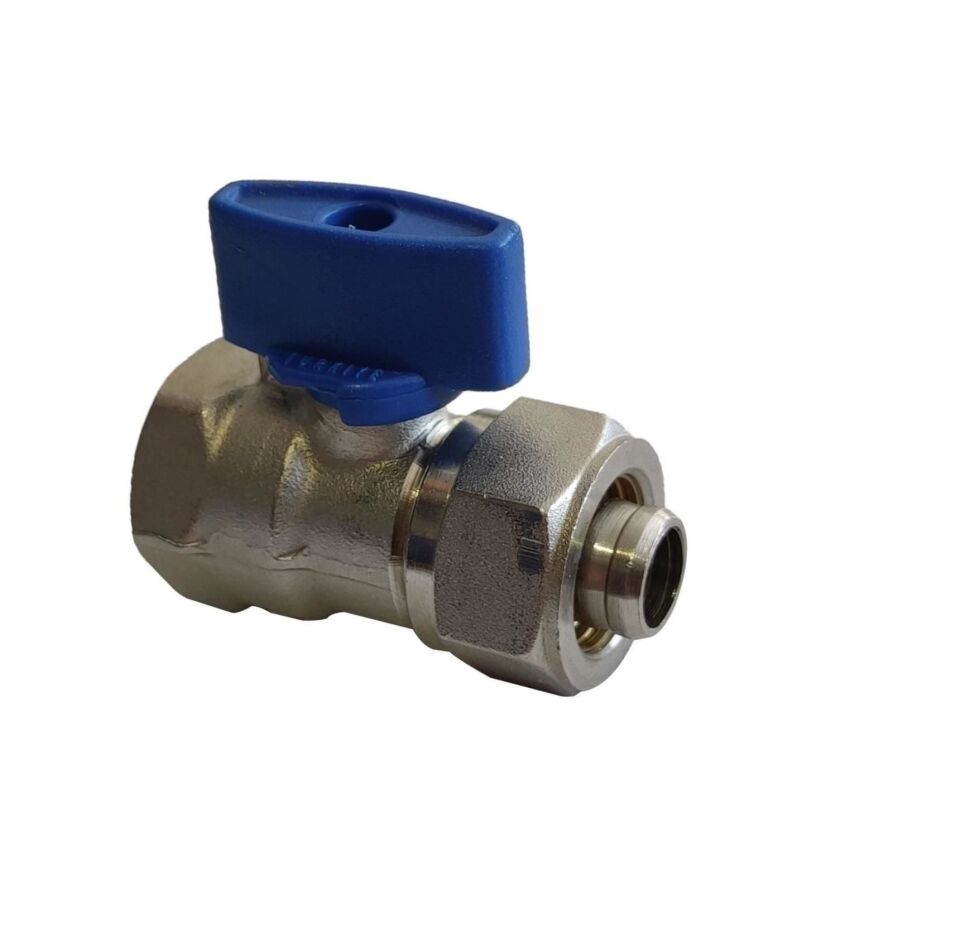 ECA Mini Küresel Valf, Kendinden Pex Hortum Uçlu Ø16x2 mm İç Vida