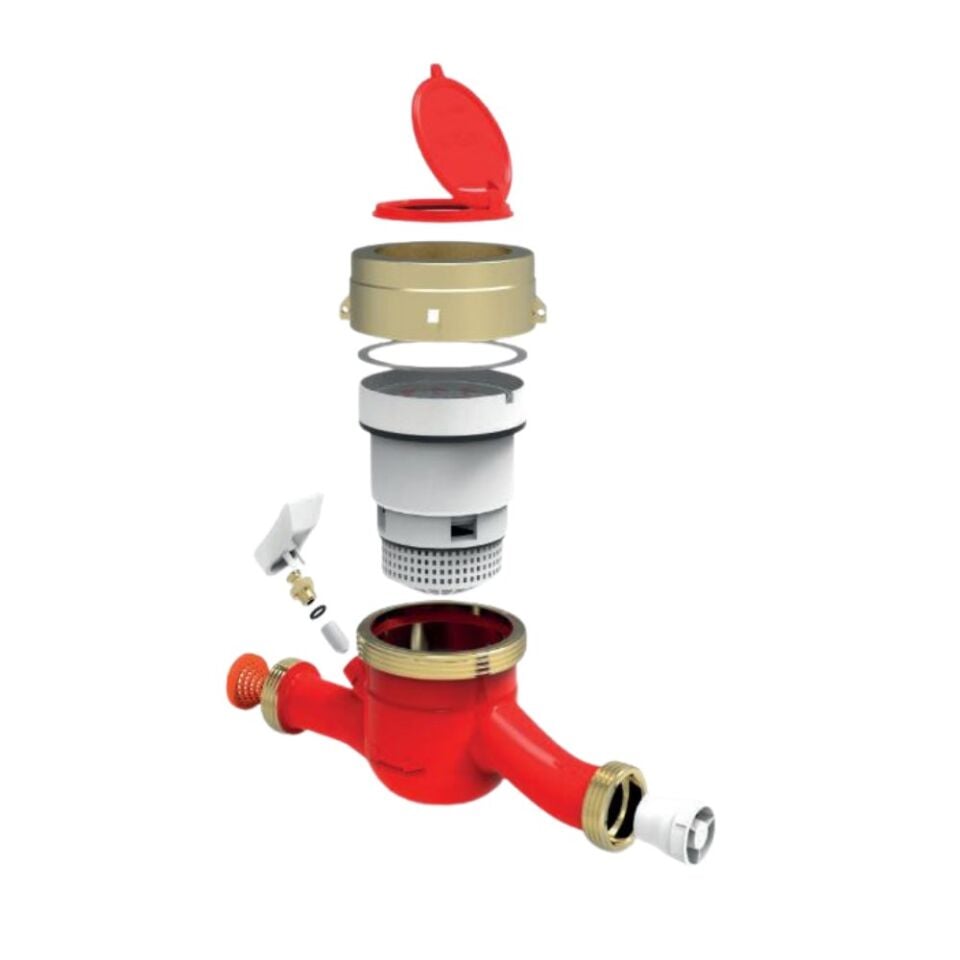Klepsan KVS-3S DN15 Kuru Tip Çok Hüzmeli Sıcak Su Sayacı 165 mm