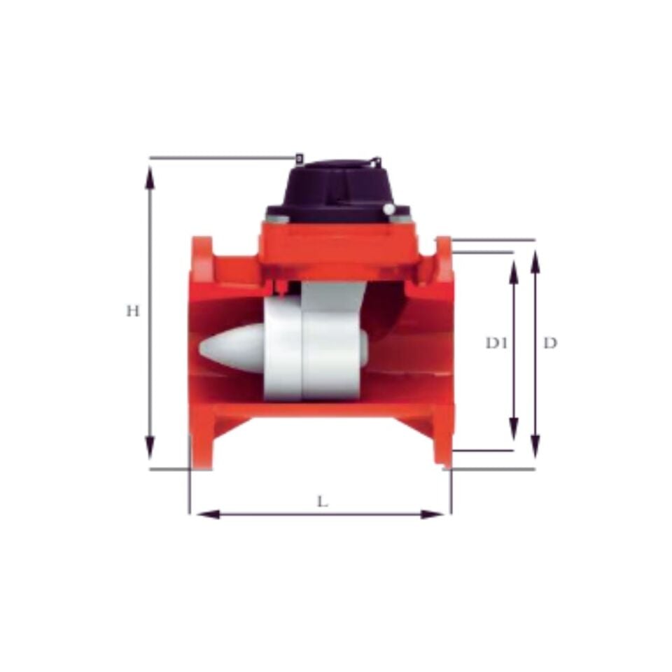 Klepsan KVS-4WS Woltman Tipi Flanşlı Sıcak Su Sayacı DN100 (4”)