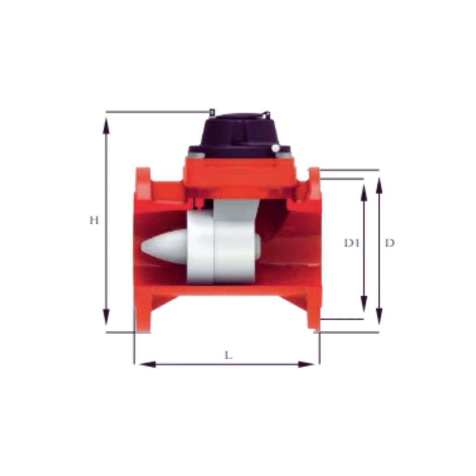 Klepsan KVS-5WS Woltman Tipi Flanşlı Sıcak Su Sayacı DN125 (5”)