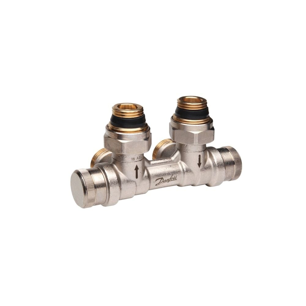 Danfoss RLV-KDV Kompakt Dinamik Radyatör Dönüş Vanası Açılı sol