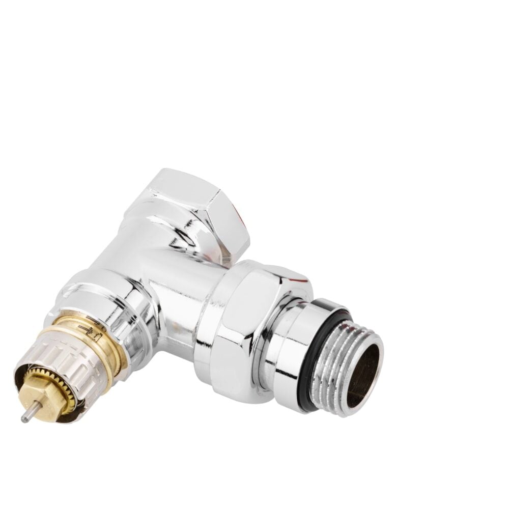 Danfoss RA-NCX Krom Termostatik Vana Gövdesi/Krom Dönüş Vanası – DN15 (1/2'') Köşe