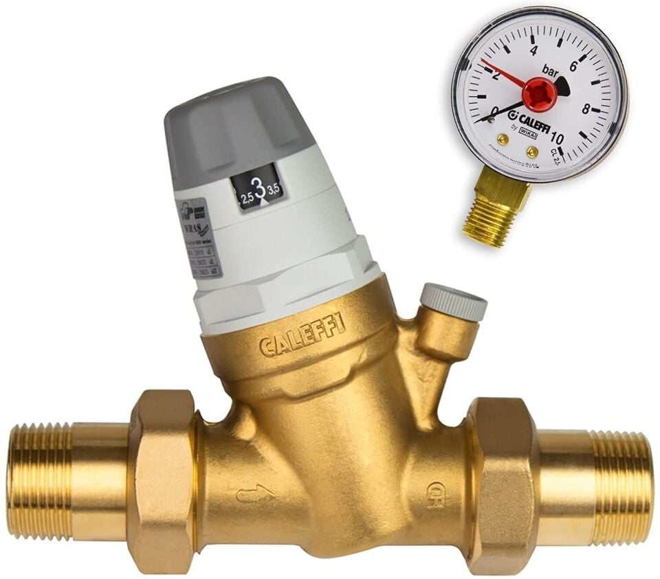 Caleffi 5350 Serisi Basınç Düşürücü Vana – Manometreli, Kartuşlu
