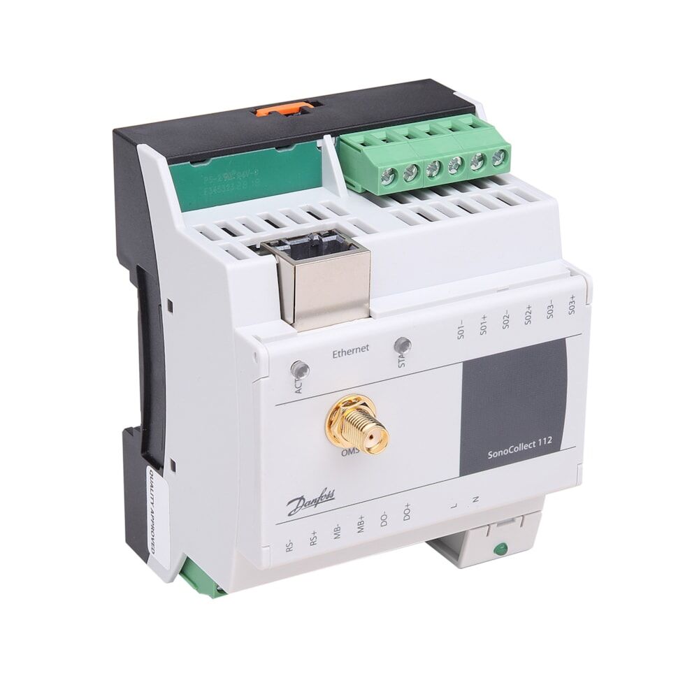 Danfoss SonoCollect 112 G-WM-80 Okuma Modülü – M-Bus ve Kablosuz M-Bus (OMS), harici anten ve mini SIM yuvalı