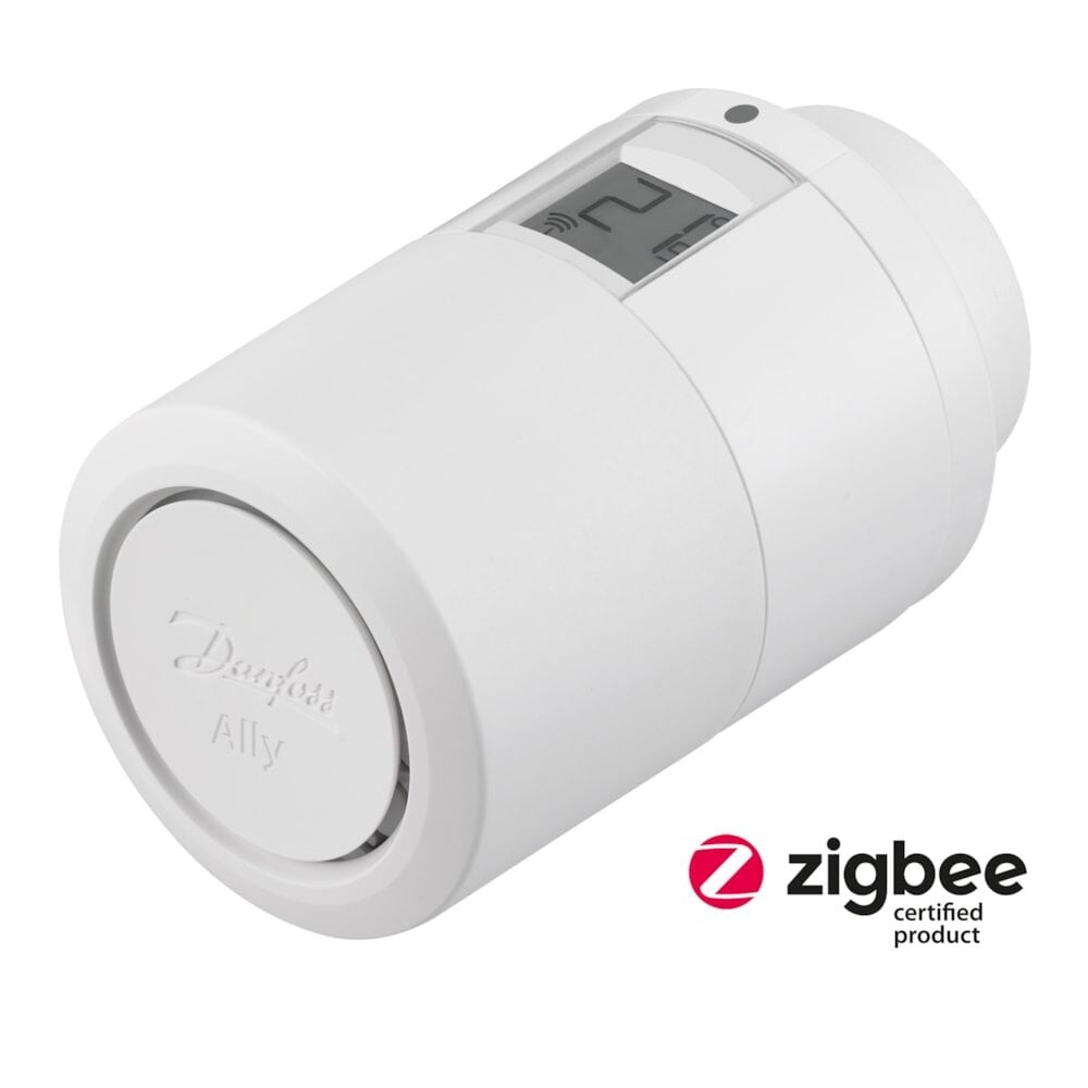 Danfoss Ally™ Elektronik, LCD ekranlı, Zigbee protokolü ile haberleşebilen radyatör termostatı