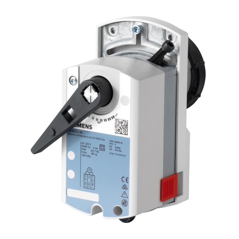 Siemens GDB / GLB Küresel Vana Döner Aktüatörü 5–10 Nm GLB341.9E · S55499-D205 · 10 Nm
