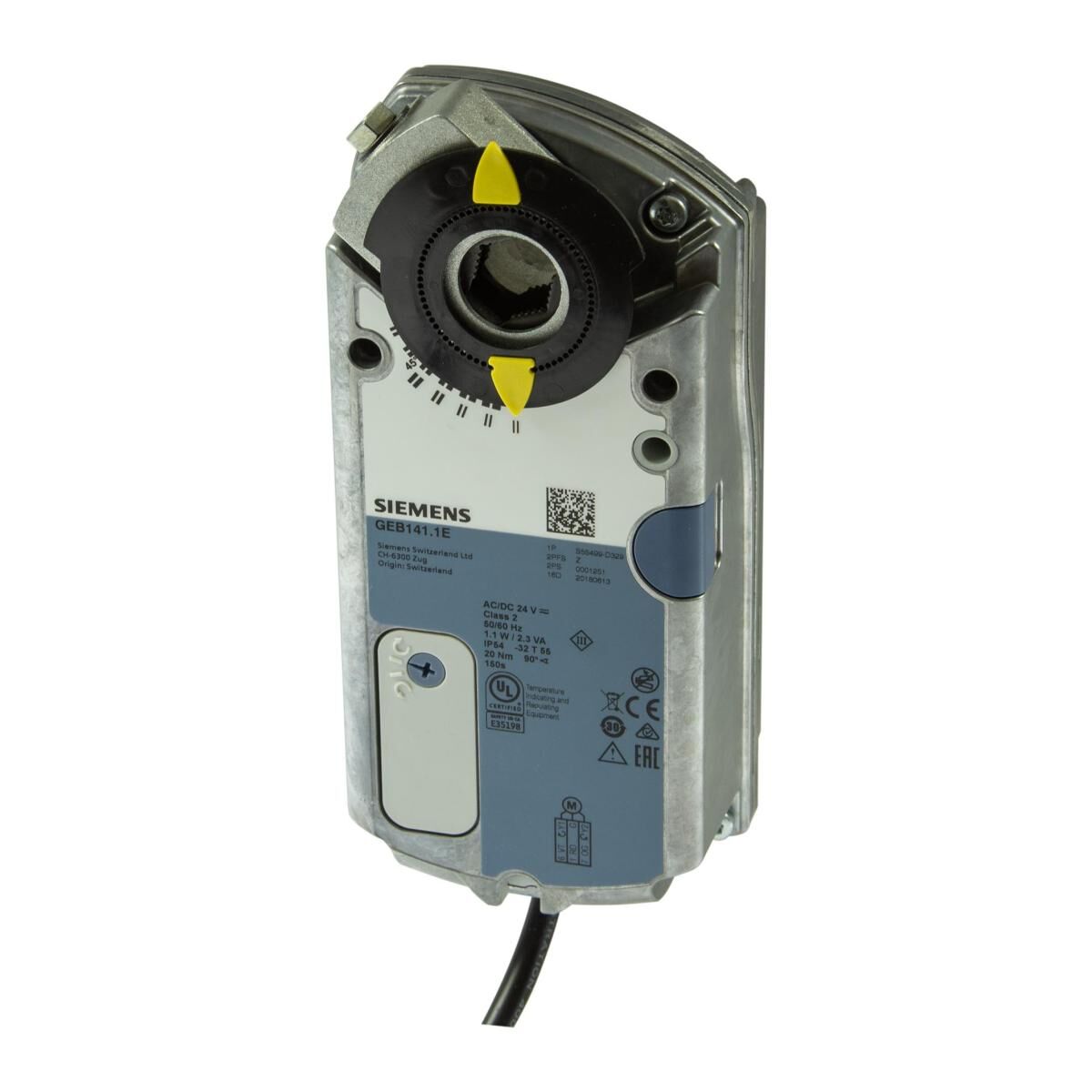 Siemens Döner Damper Motoru (GQD, GLB, GEB, GIB) 2–35 Nm GEB341.1E · AC 100-240 V · 2/3 konumlu · 20 Nm