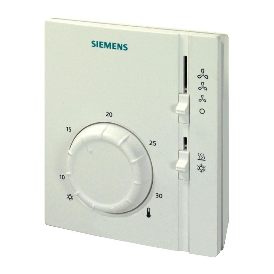 Siemens RAB11 / RAB31 Mekanik Fancoil Termostatı RAB31 · 4 borulu fancoil, 3 fan kademesi
